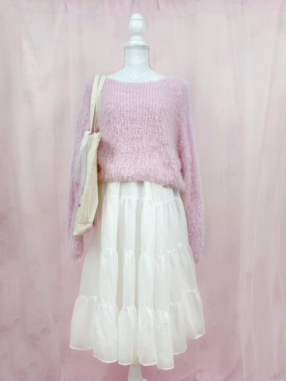 (20% OFF) GRL Shaggy Loose Sweater (Candy Pink)