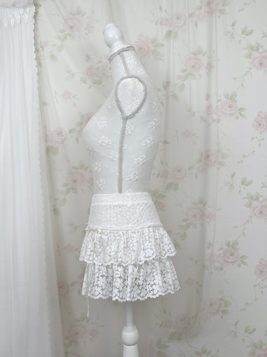 Vintage Angel Angel Lace Skirt (Ivory)