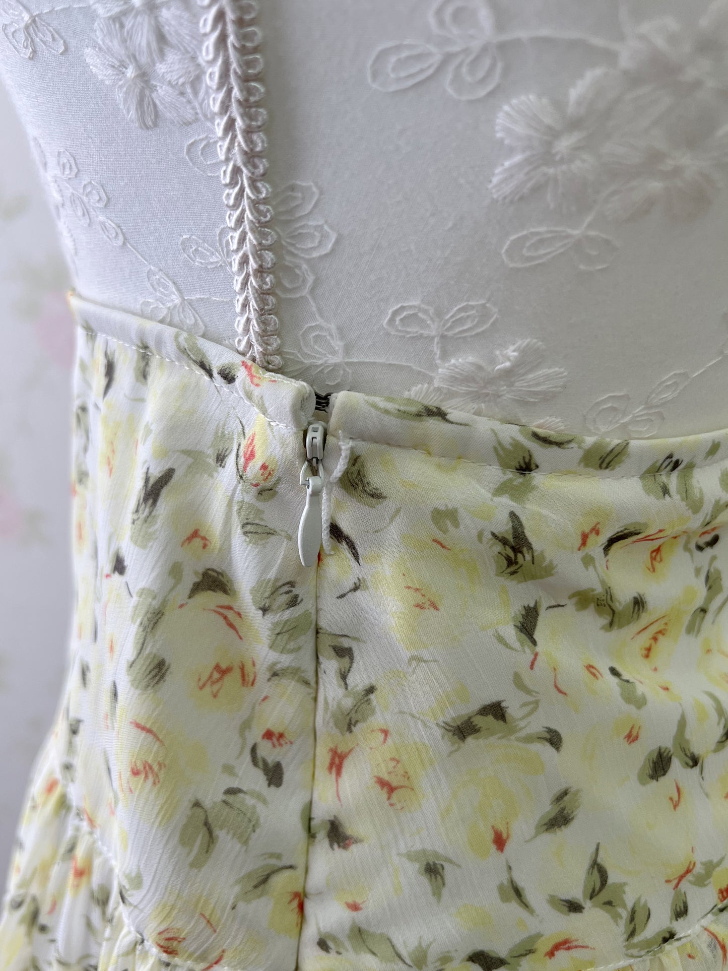 L’EST ROSE Floral Flare Skirt (yellow)