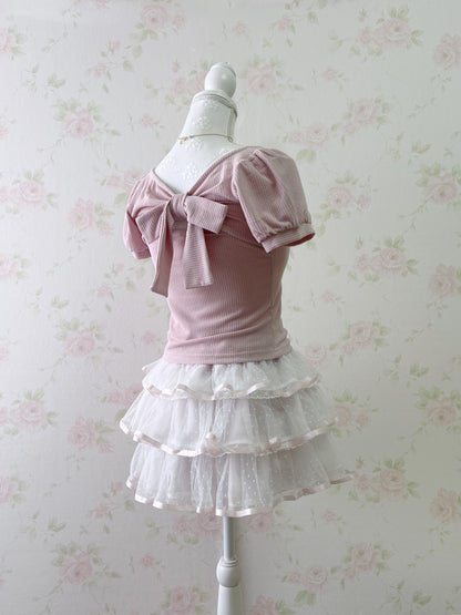 (16% OFF) GRL Back Bow Shoujo Top (Pink)