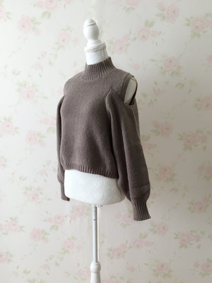 GRL Open Shoulder Sweater (Chocolate)