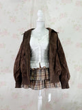 FREAK'S  STORE Boyfriend’s Synthetic Leather Jacket (Brown)