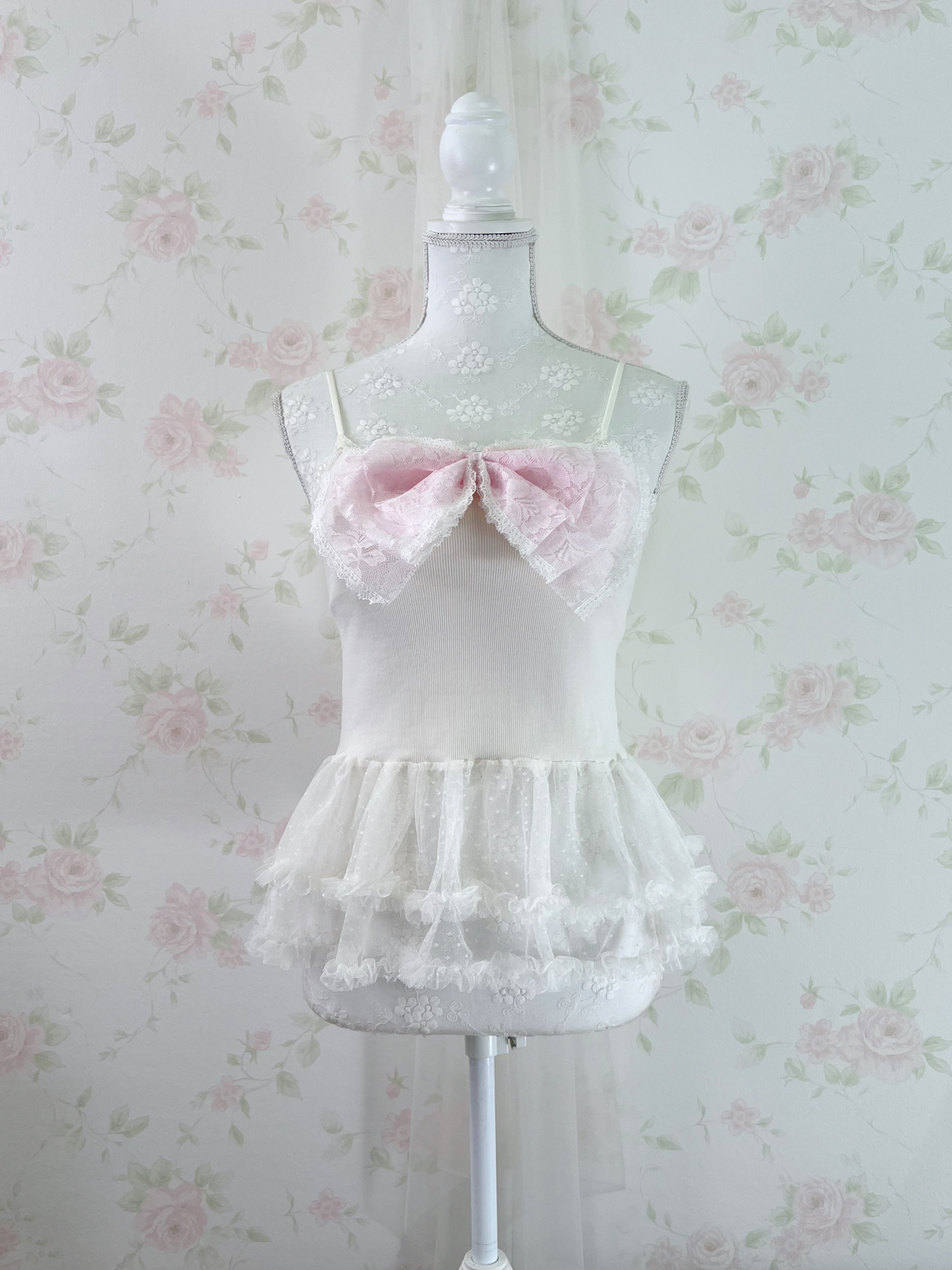 Olive does olive tulle camisole