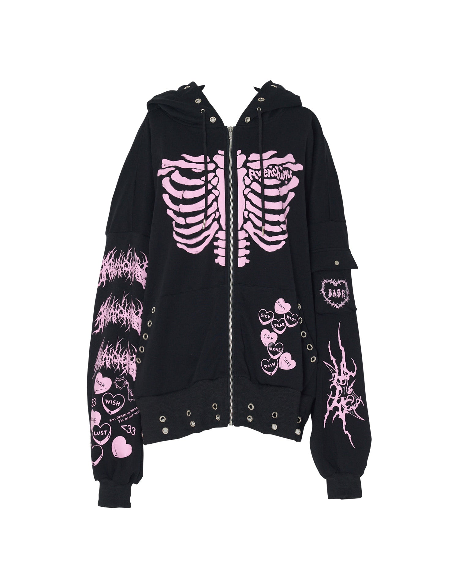 AVENCHUMU ValentineBunny print lace frame t-shirt (Copy)