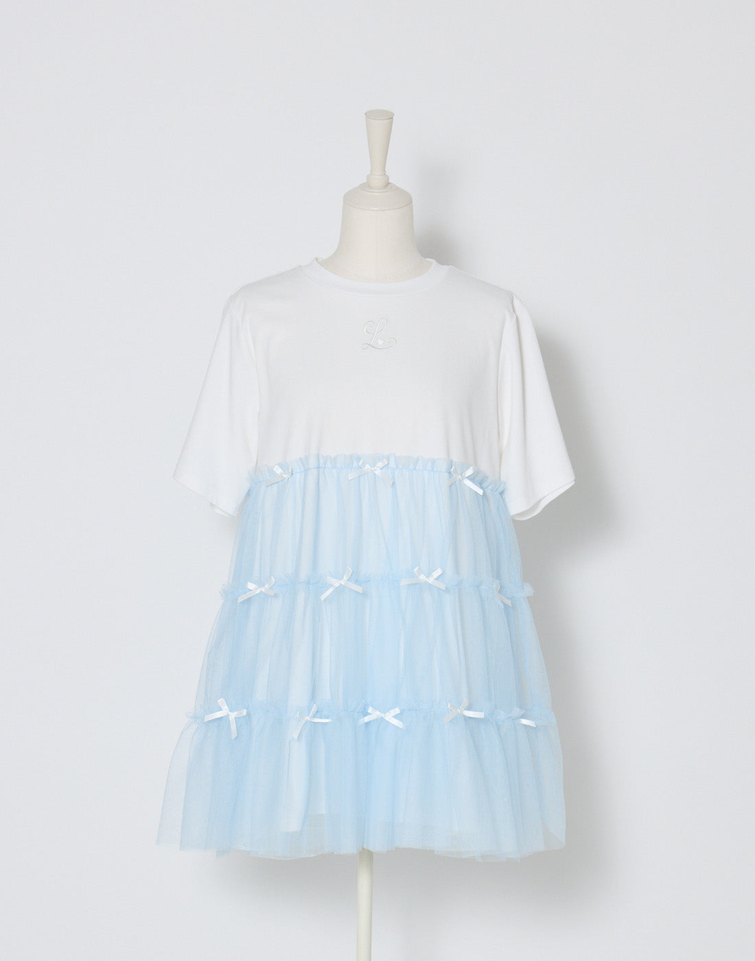 Lolime Tulle tiered cut sew mini dress