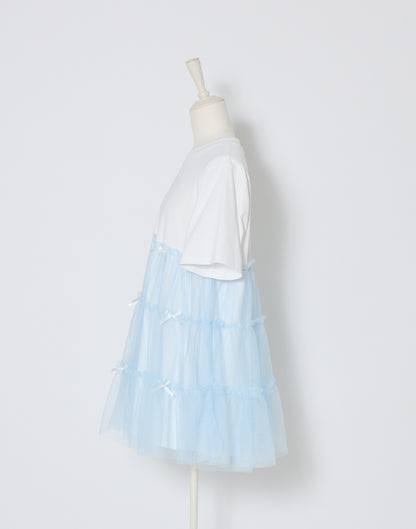 Lolime Tulle tiered cut sew mini dress