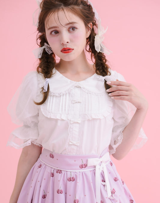 mellfy memory Dreamy mini ribbon Blouse