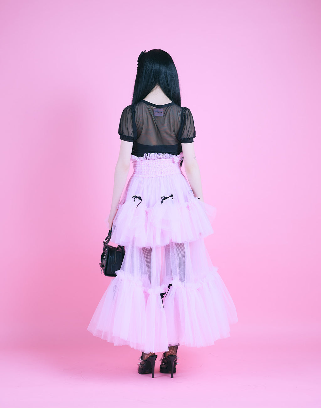AVENCHUMU Bad princess tulle long skirt