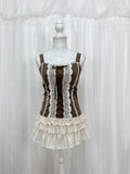 passion room Laced Up Polka Dot Camisole