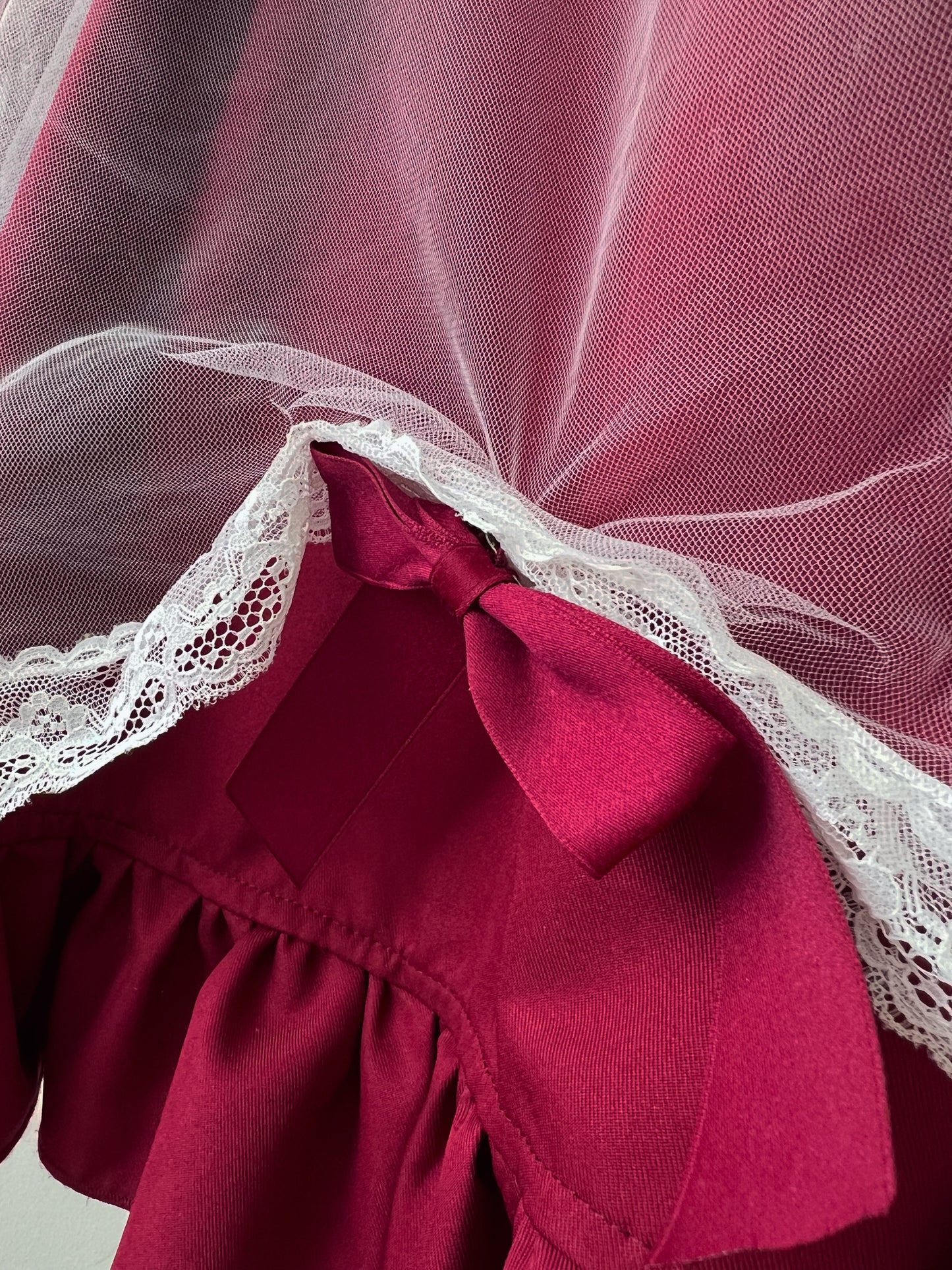 Amavel Waist Bow Tulle Jumper Skirt