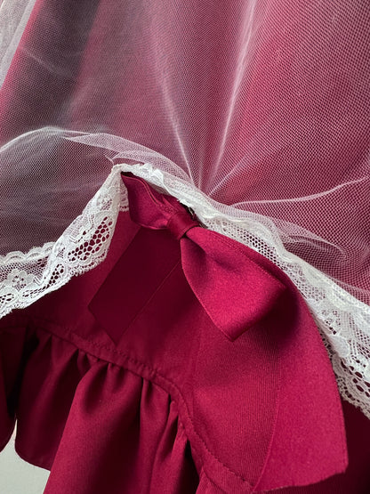 Amavel Waist Bow Tulle Jumper Skirt