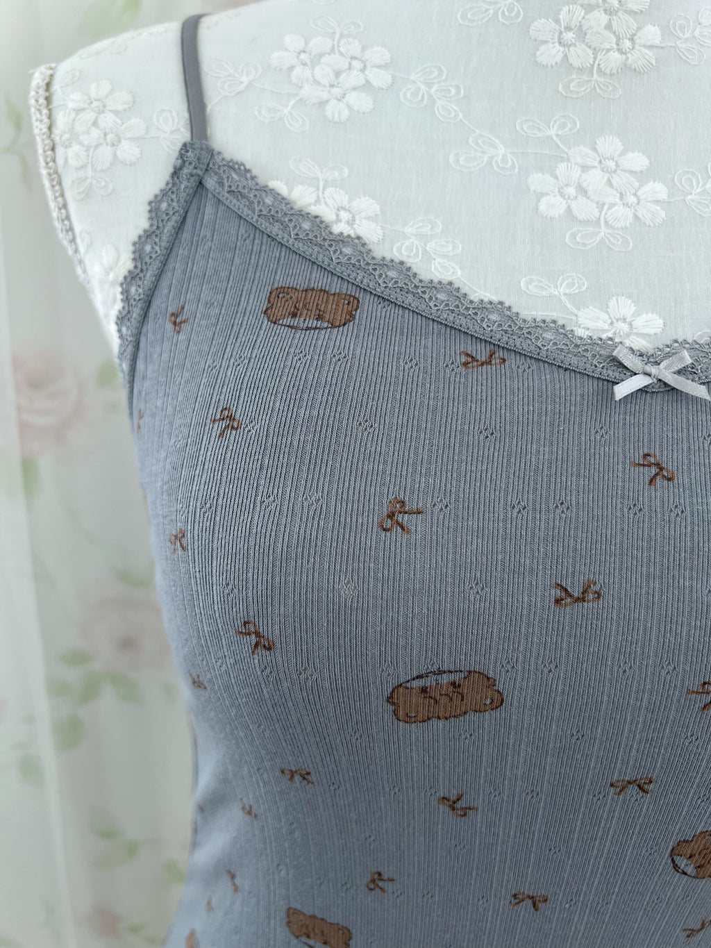 mikko Lil ala mode Cotton Blend Camisole (Gray)