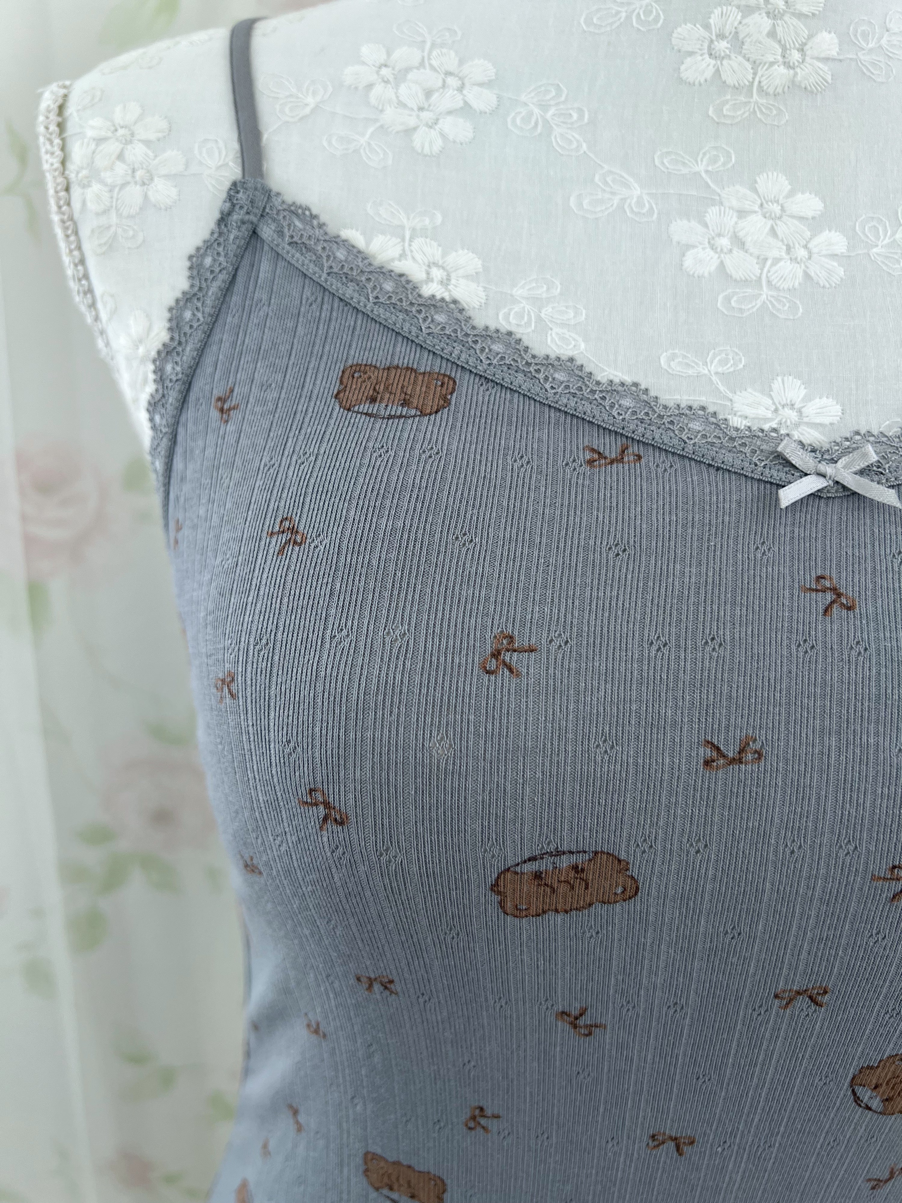 mikko Lil ala mode Cotton Blend Camisole (Gray)