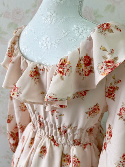 LIZ LISA Rose Checked Long Sleeved Dress