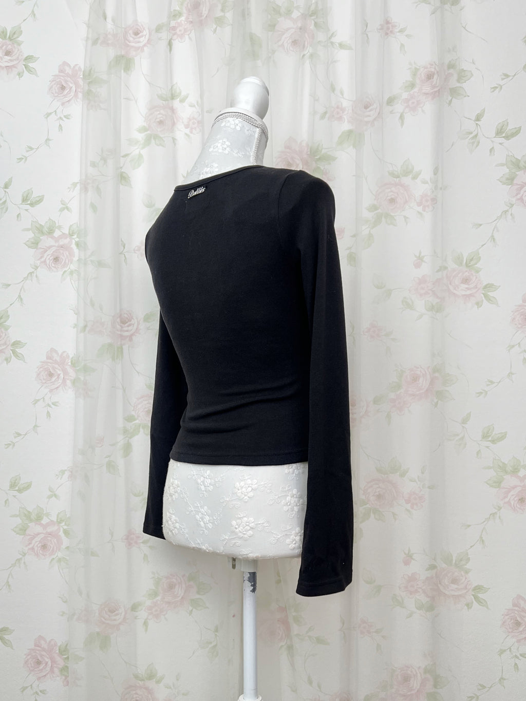 BUBBLES Milkmaid Front Lace Top (Black)
