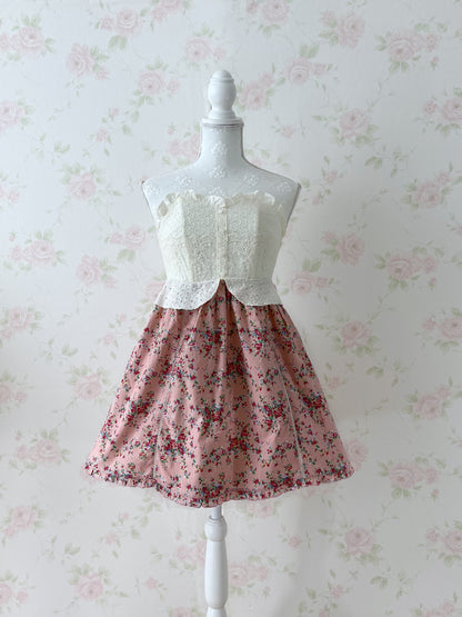 beberose Lace Bare Top Cotton Dress