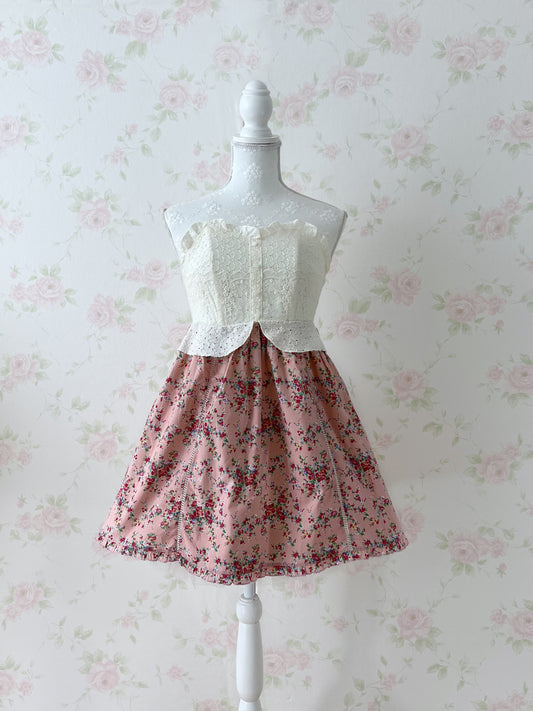 beberose Lace Bare Top Cotton Dress