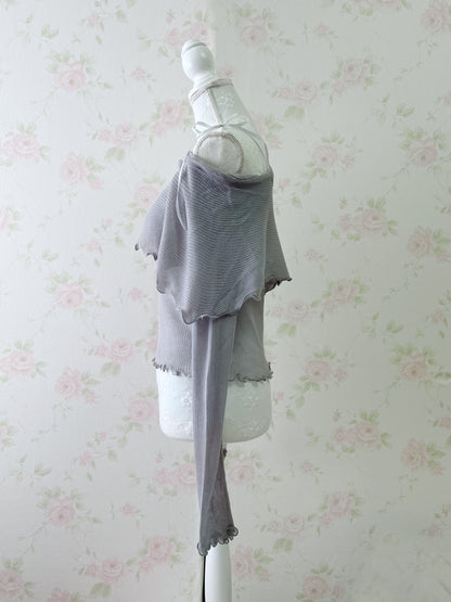 (13% OFF) GRL Mellow Off Shoulder Top (Gray)