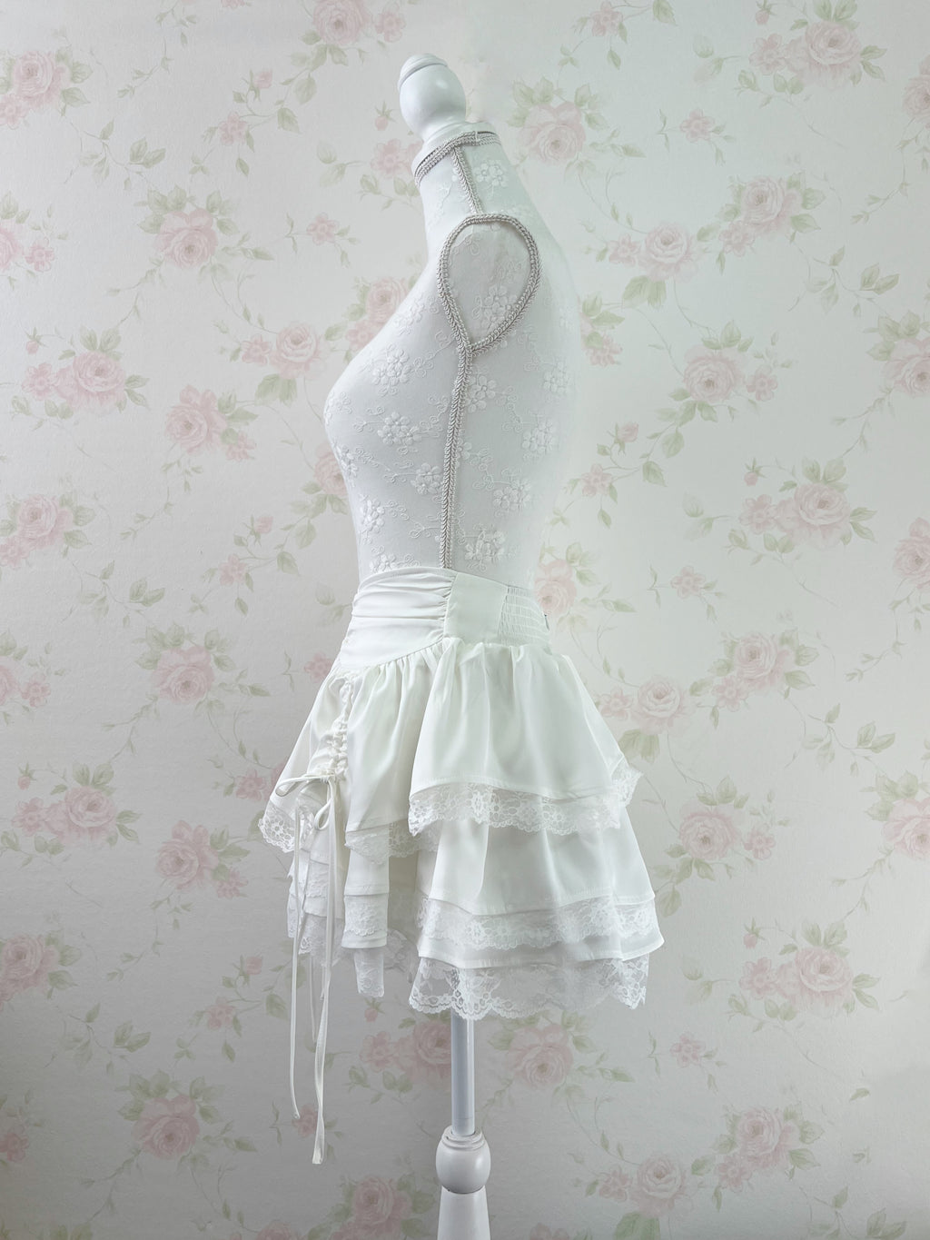 Draw String Layered Sukapan (White)