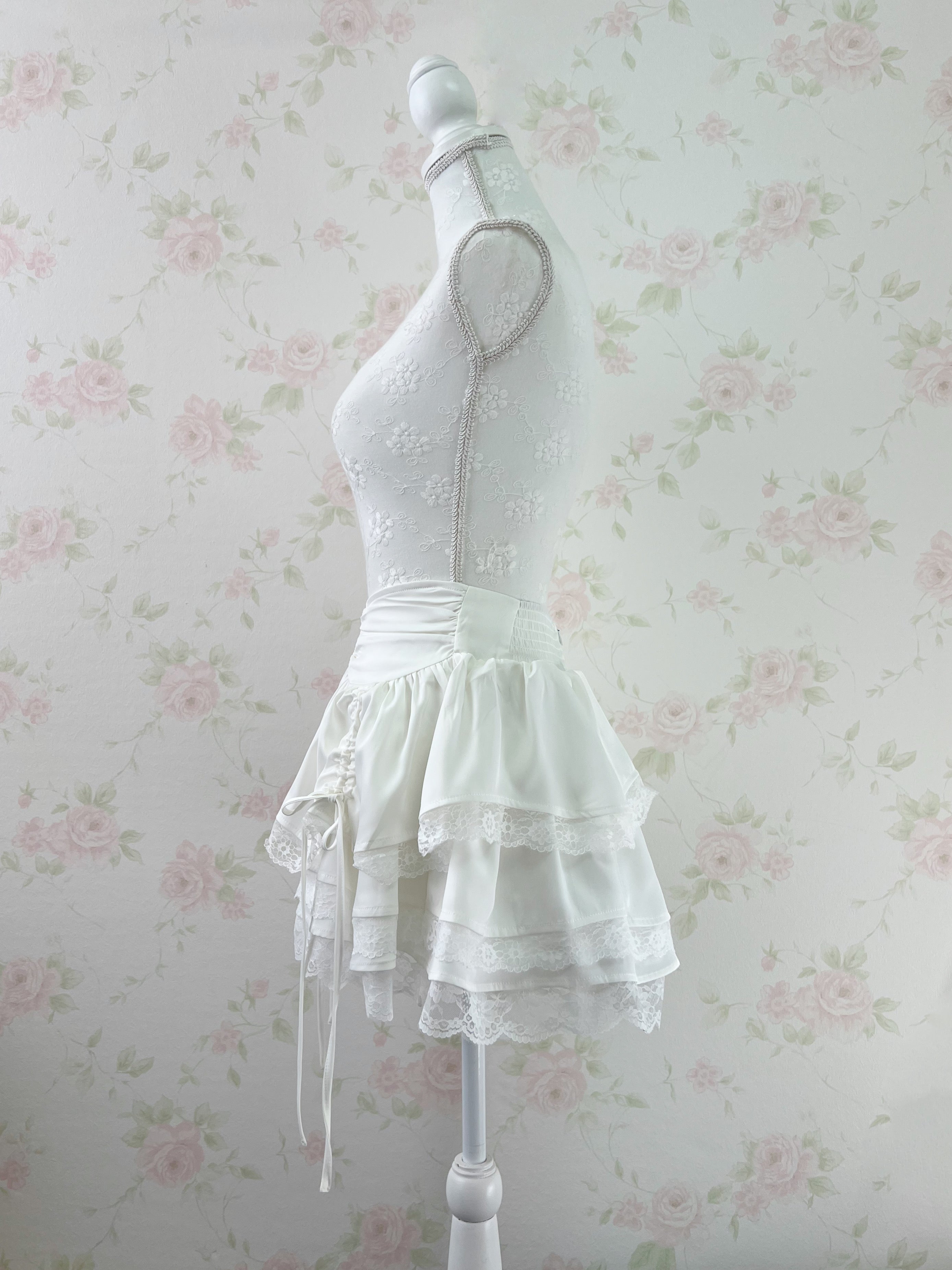 Draw String Layered Sukapan (White)