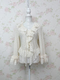 axes femme Lacy Y2K Revival Cardigan (Ivory)
