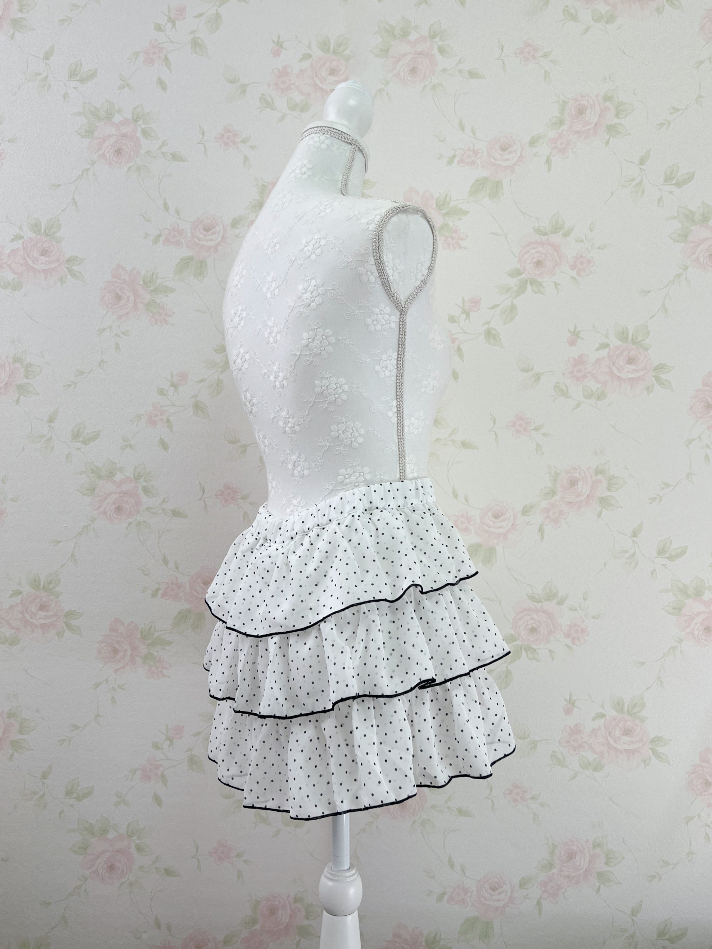 Polka Dot Layered Sukapan(White)