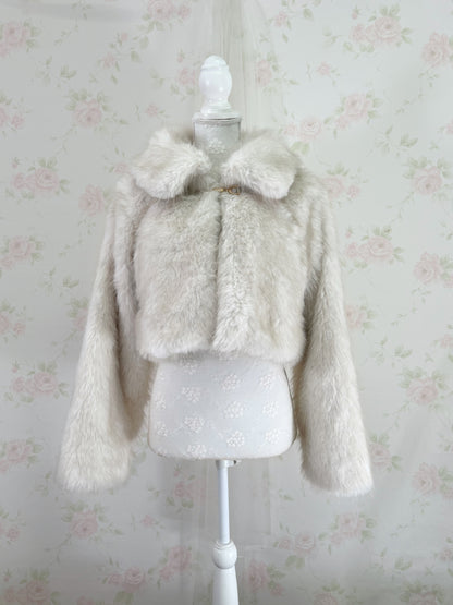 GRL Eco Fur Gyaru Jacket (Beige)