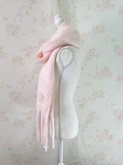 Olive des Olive Logo Embroidery Marshmallow Scarf (Pink)