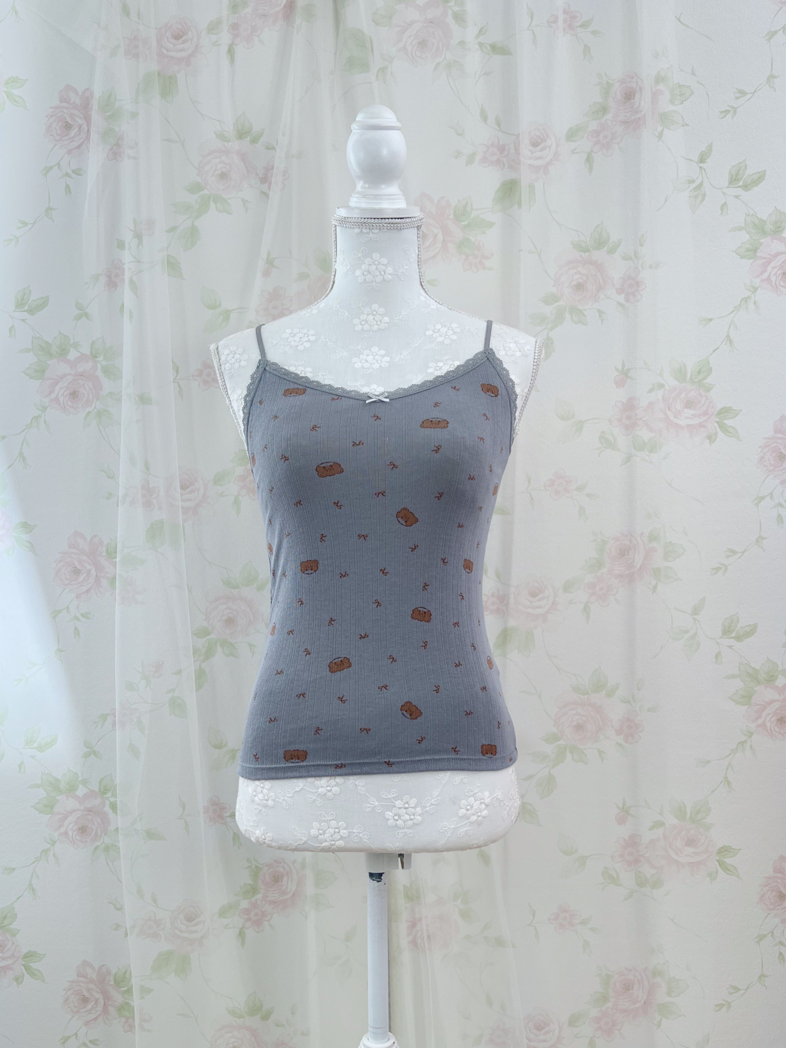 mikko Lil ala mode Cotton Blend Camisole (Gray)