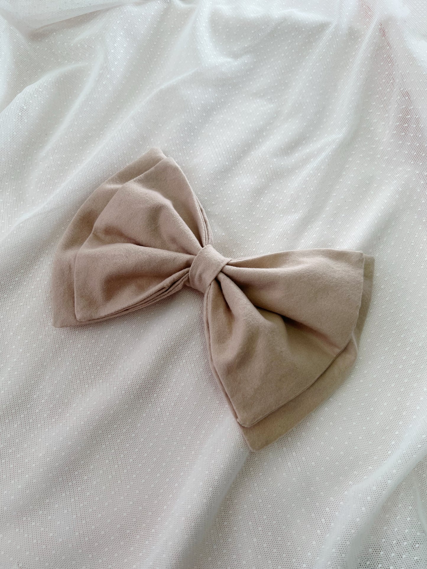 Kirallum Tokyo Handmade Flannel Big Bow (Pink Beige)