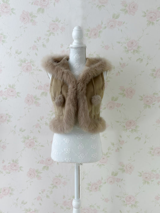 CECIL McBEE Deer Fur Vest