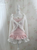 (Pre-order) passion room Frilled Cardigan (White)