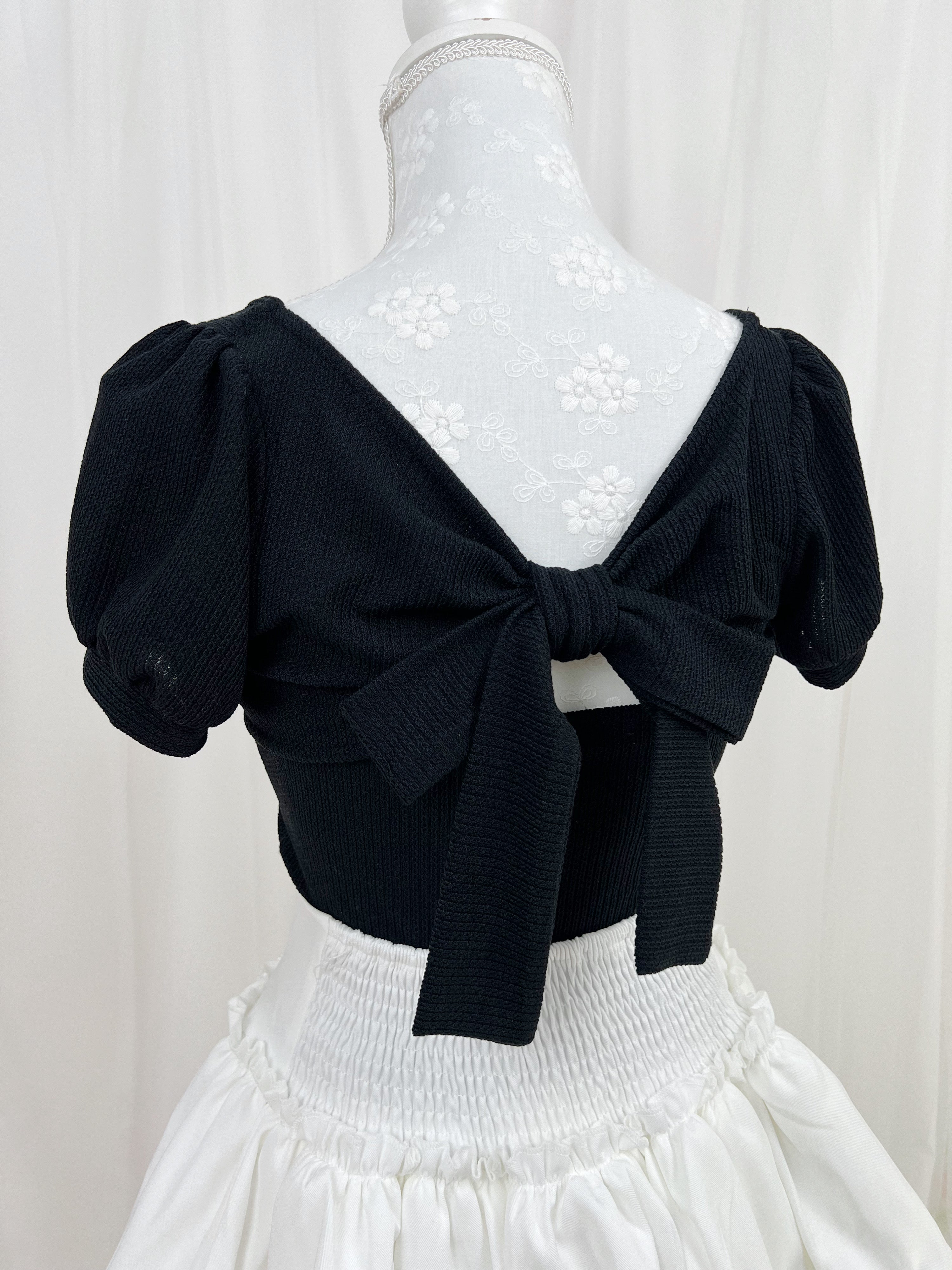 Back Bow Shoujo Top (Black)