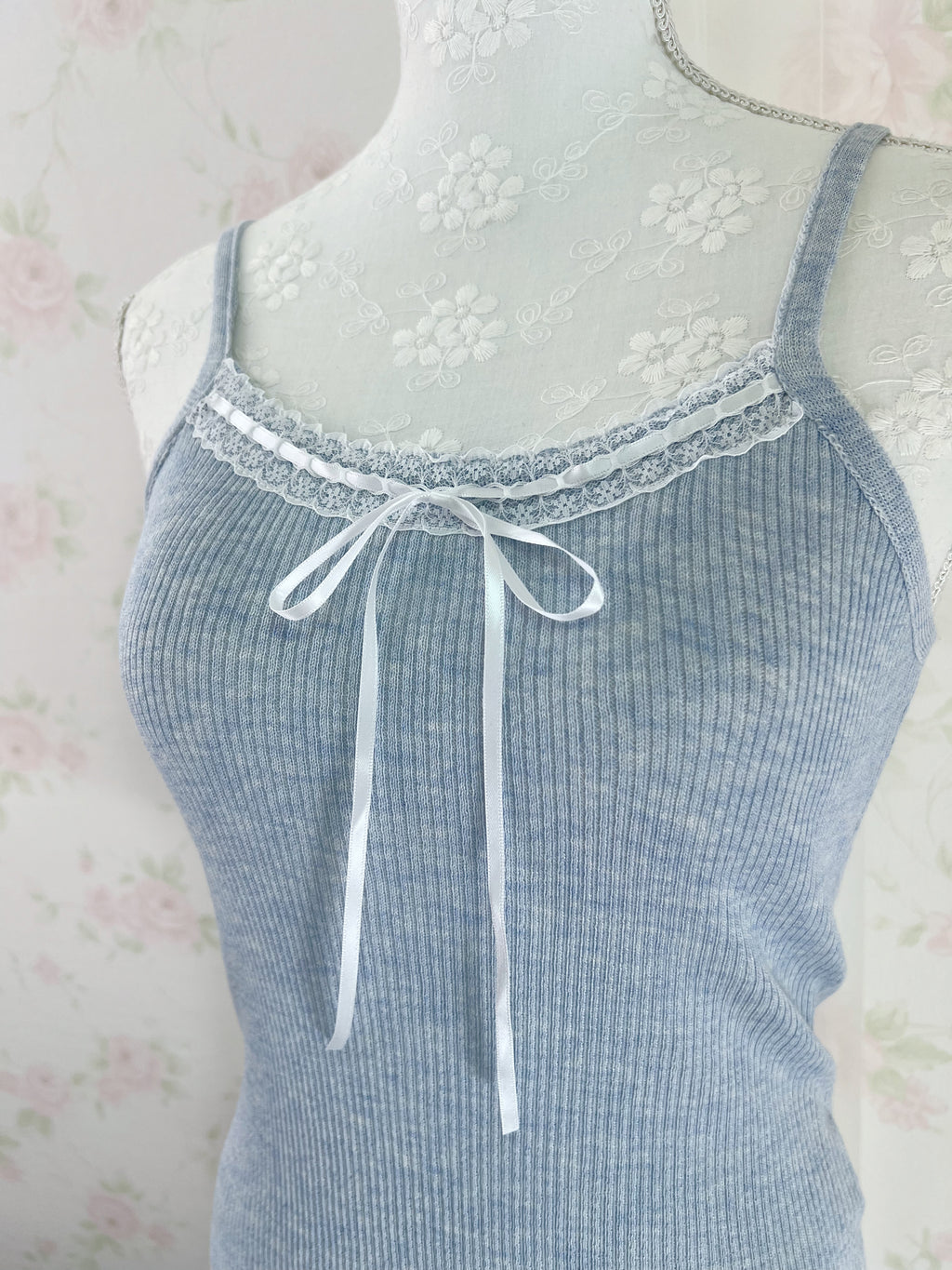 Lacy Cardigan Camisole Set (Angelic Blue)