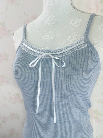 GRL Lacy Cardigan Camisole Set (Angelic Blue)