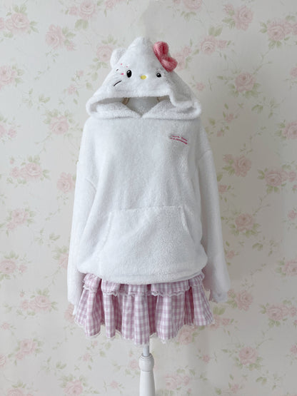 (21% OFF) Sanrio Hello Kitty Fluffy Face Hoodie