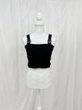Buckle Strap Top With Cups (Black)