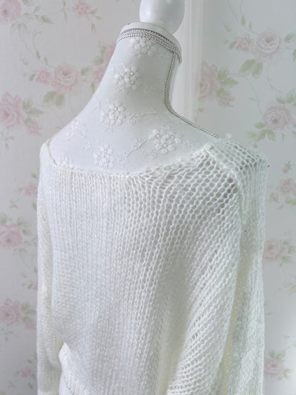 GRL Soft Loose Gyaru Sweater (Ivory)