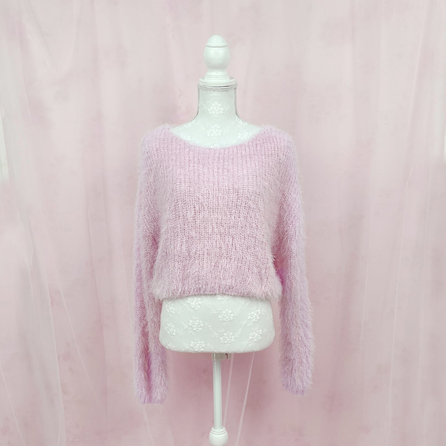(20% OFF) GRL Shaggy Loose Sweater (Candy Pink)