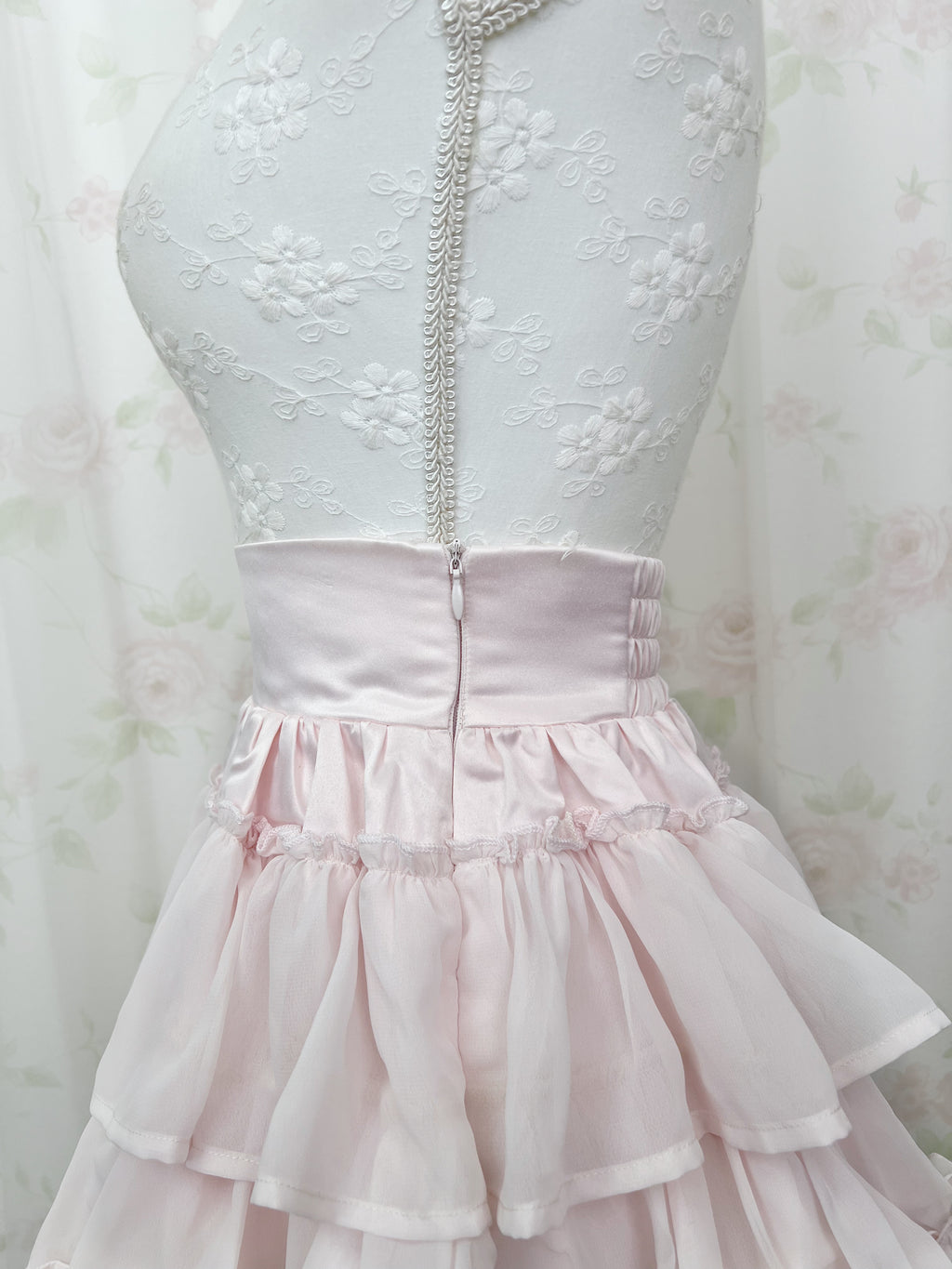 pium Layered Chiffon Skirt (Pink)