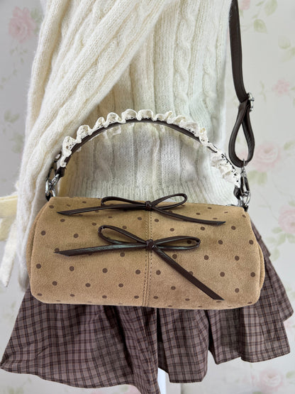 (Pre-order) GRL polka dot shoujo 2 way bag (caramel)