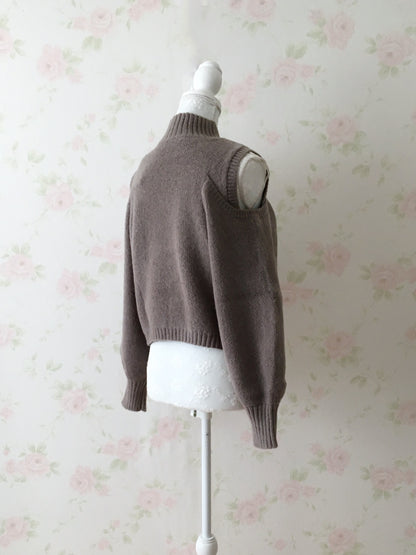 GRL Open Shoulder Sweater (Chocolate)