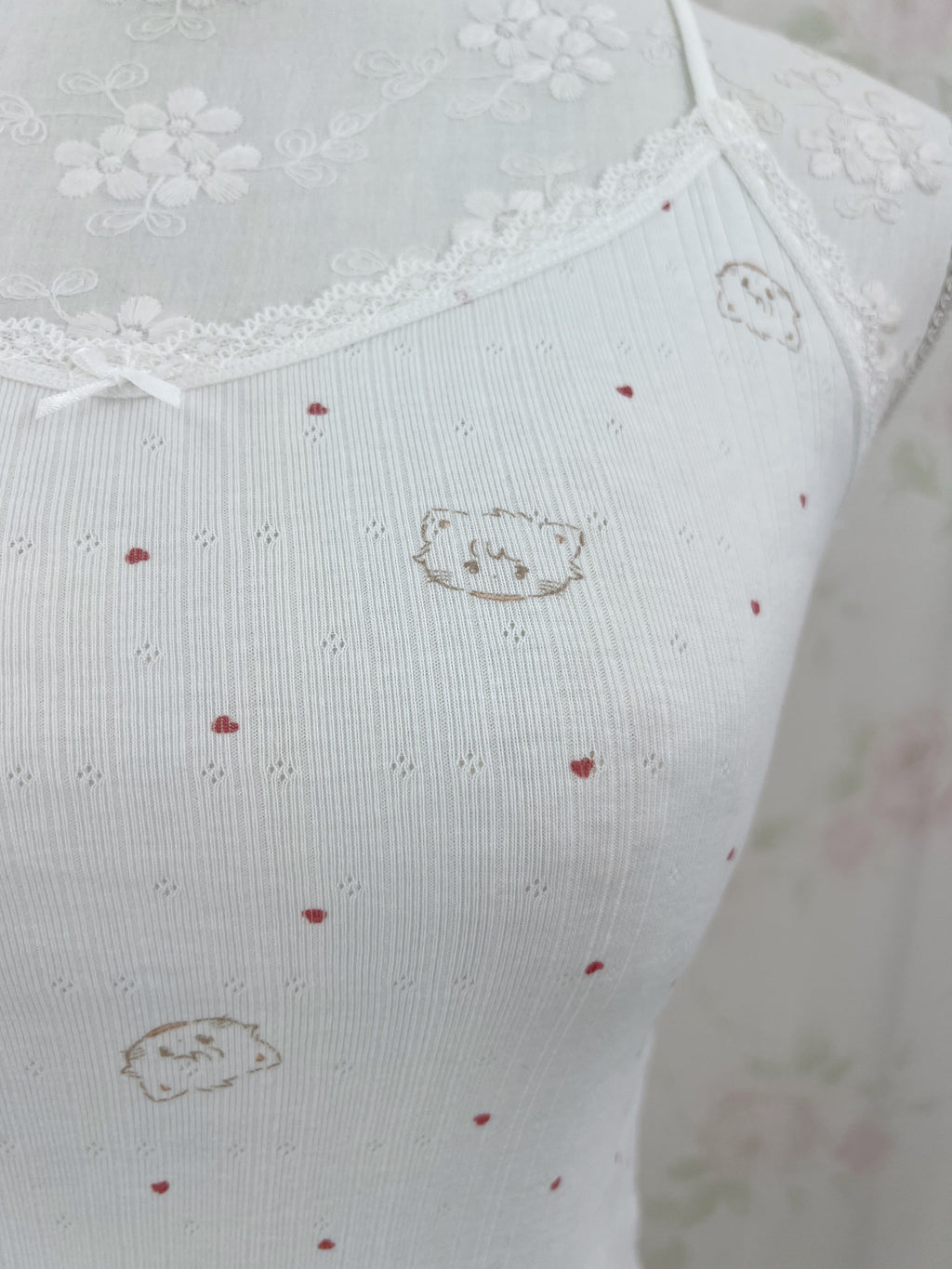 mikko Lil ala mode Cotton Blend Camisole (White)