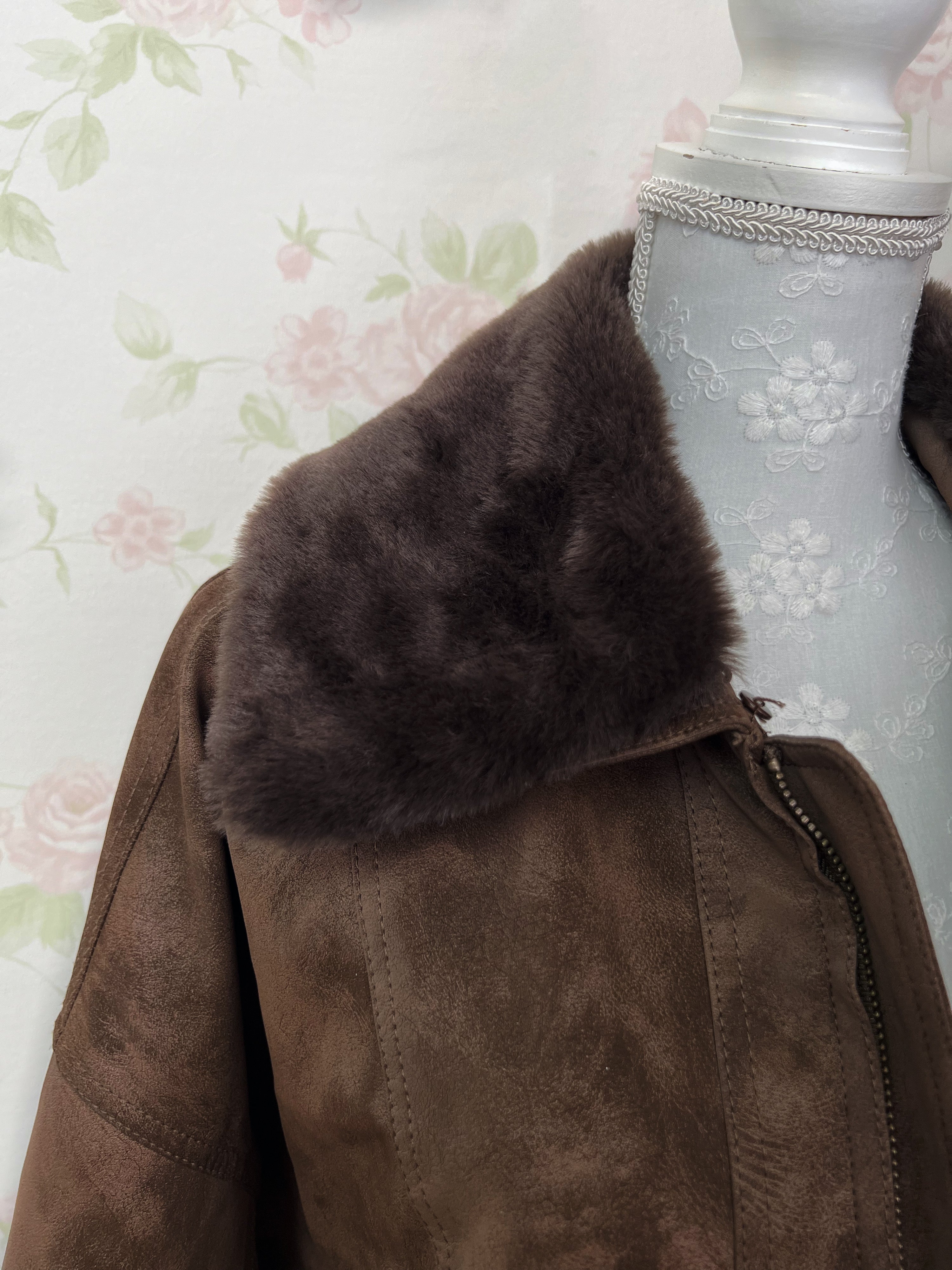 FREAK'S  STORE Boyfriend’s Synthetic Leather Jacket (Brown)