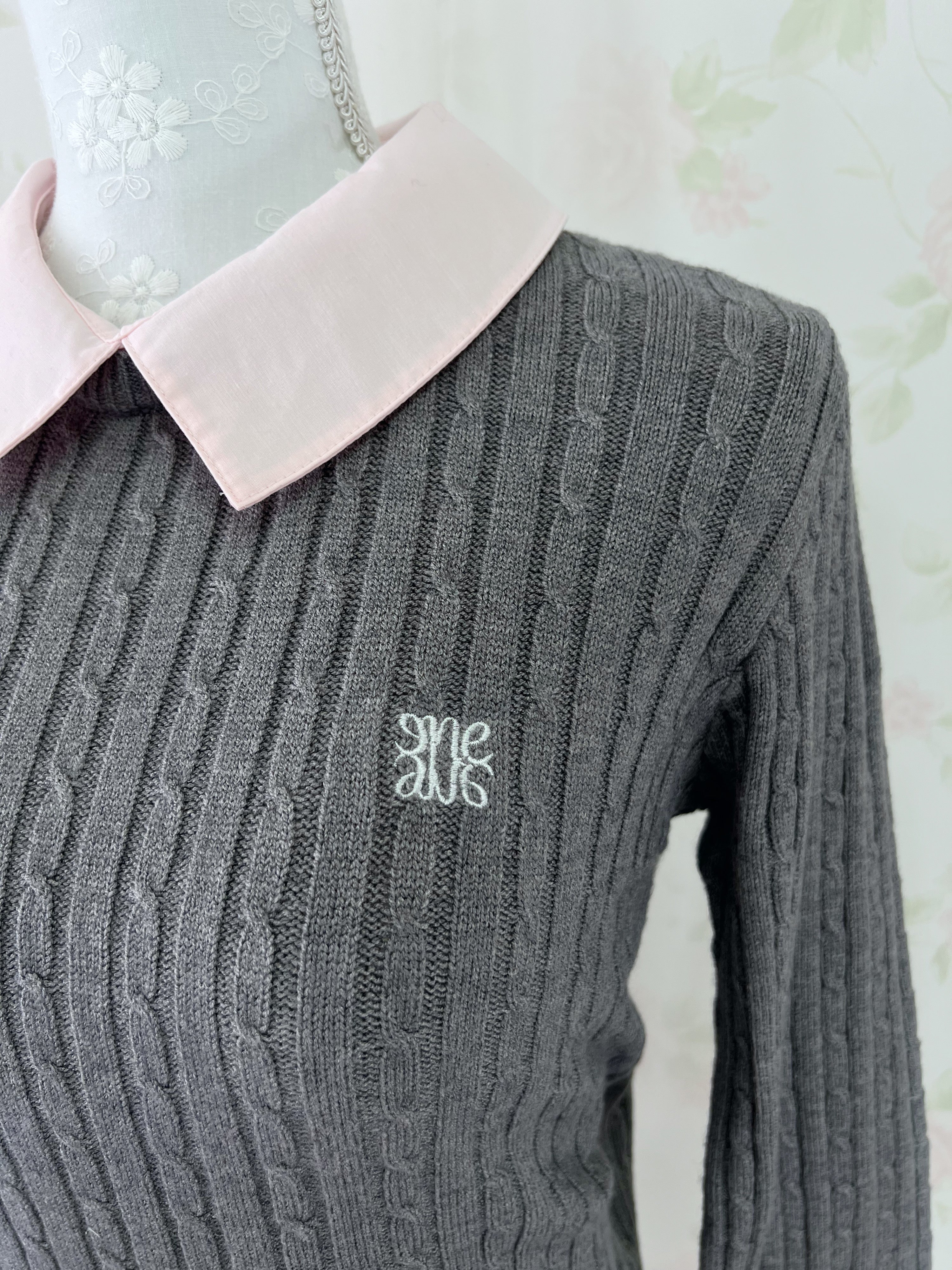 Retro Girl Layered Like Top (Gray)