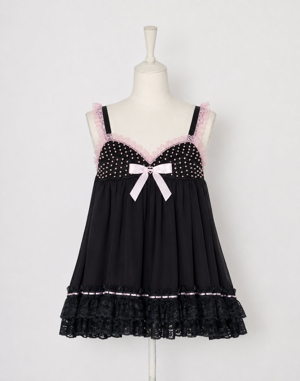 AVENCHUMU Lace & studs babydoll