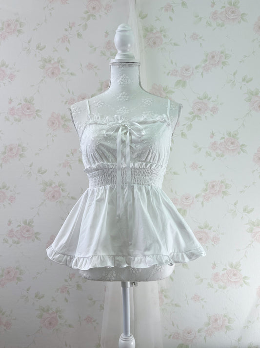 GRL Cotton Floral Embroidery Camisole