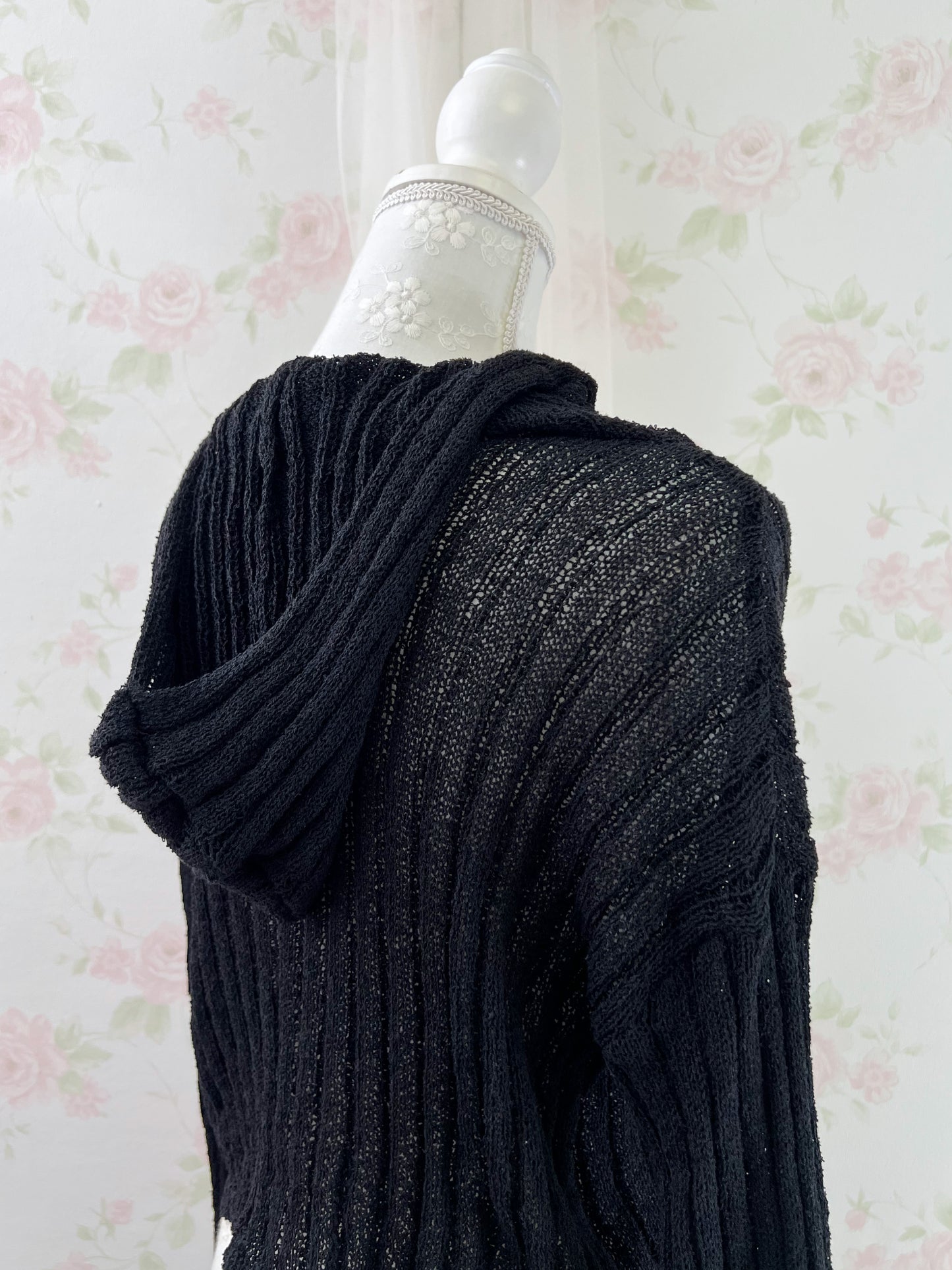 GRL Sheer Gyaru Hoodie (Black)