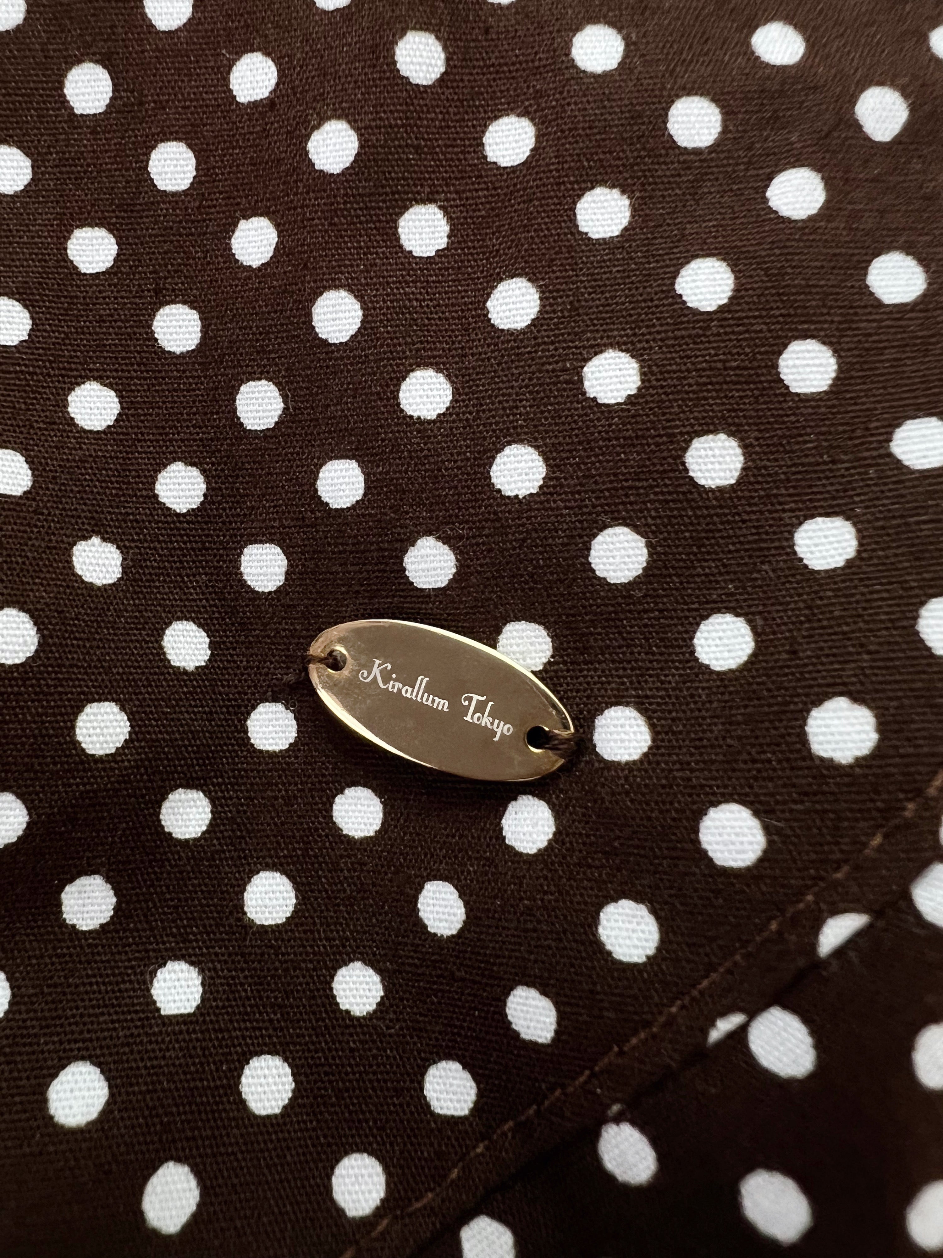 Kirallum Tokyo Handmade Polka Dot Balloon Bag (Chocolate)