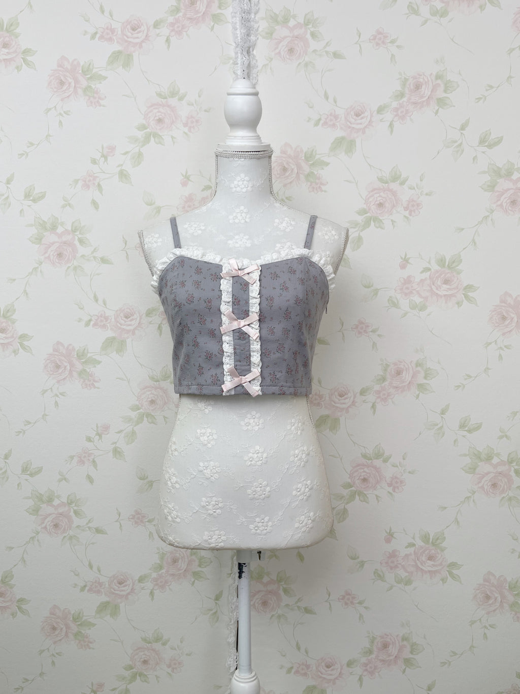 Ank Rouge Petite Floral Bustier (Grayish Blue)